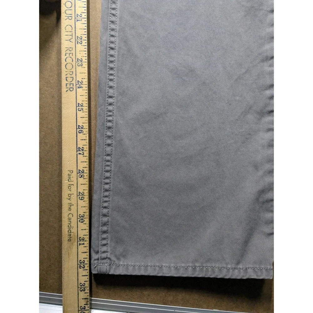 Polo Ralph Lauren Mens Authentic Dungarees Gray Cotton Straight Leg Pants 34x34